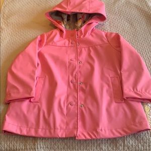 NWOT gap pink fully lined rain coat size 4